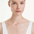 Ariana Grande x Swarovski Y necklace Mixed cuts, Dragonfly, Multicolored, Rhodium plated