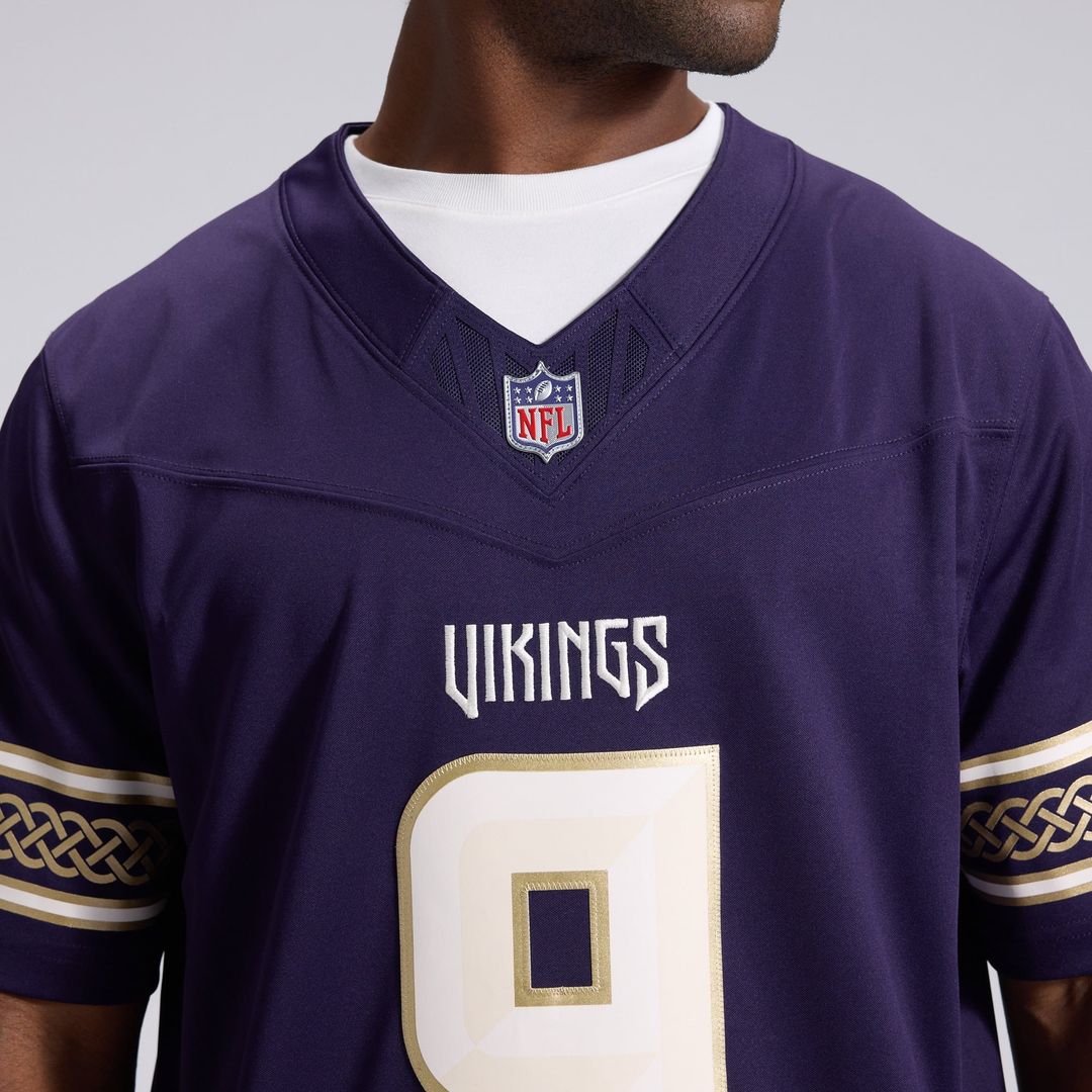 J.J. McCarthy Minnesota Vikings Nike Purple 2026 Rivalries Collection Stitched Limited Jersey