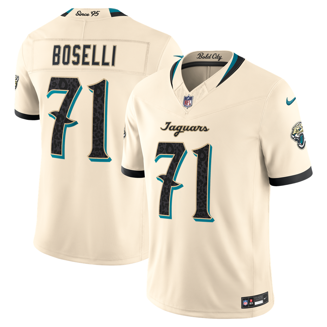 Tony Boselli Jacksonville Jaguars Nike Natural 2026 Rivalries Collection Stitched Limited Jersey