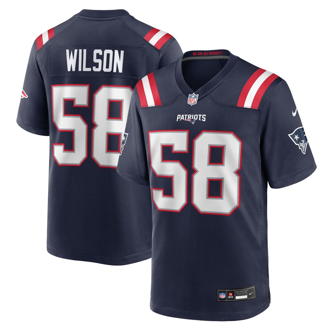 Jared Wilson New England Patriots Nike Navy Team Game Jersey