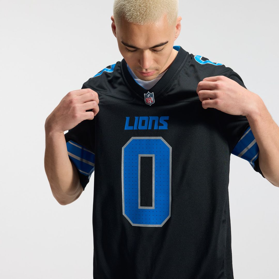 Jahmyr Gibbs Detroit Lions Nike White Game Player Jersey