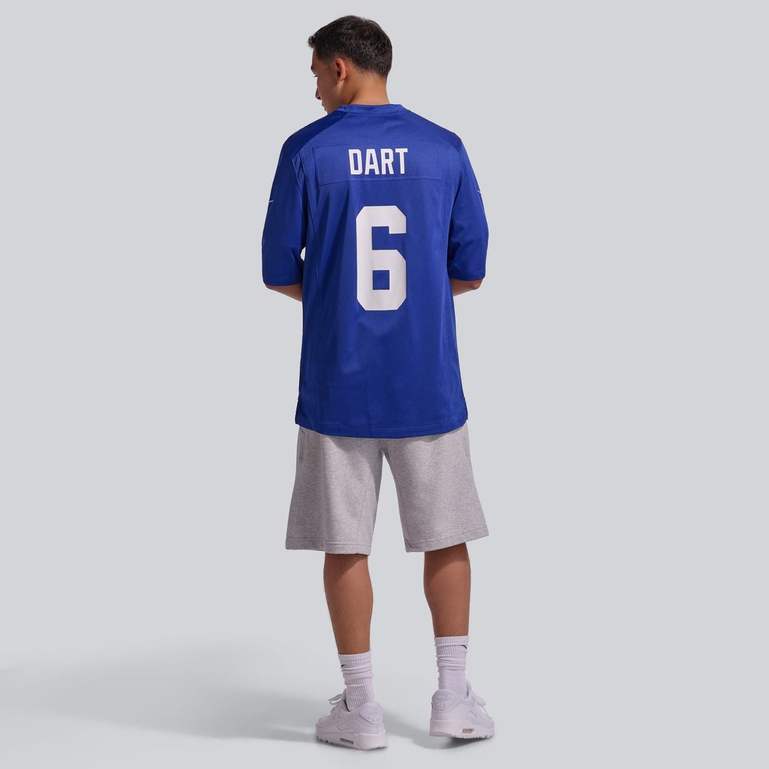 Jaxson Dart New York Giants Nike Royal Team Game Jersey