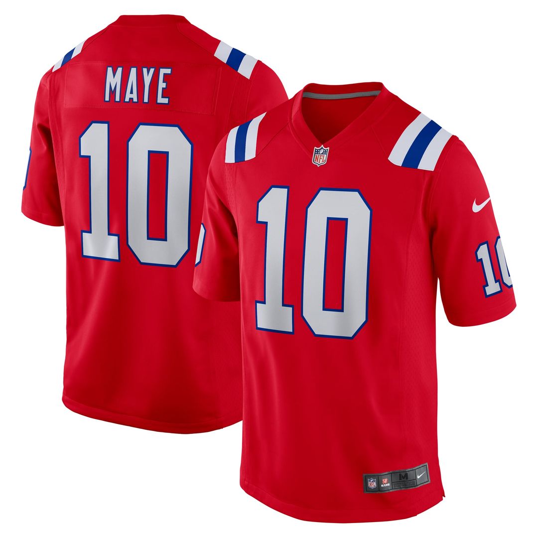 Drake Maye New England Patriots Nike Navy Player Game Jersey