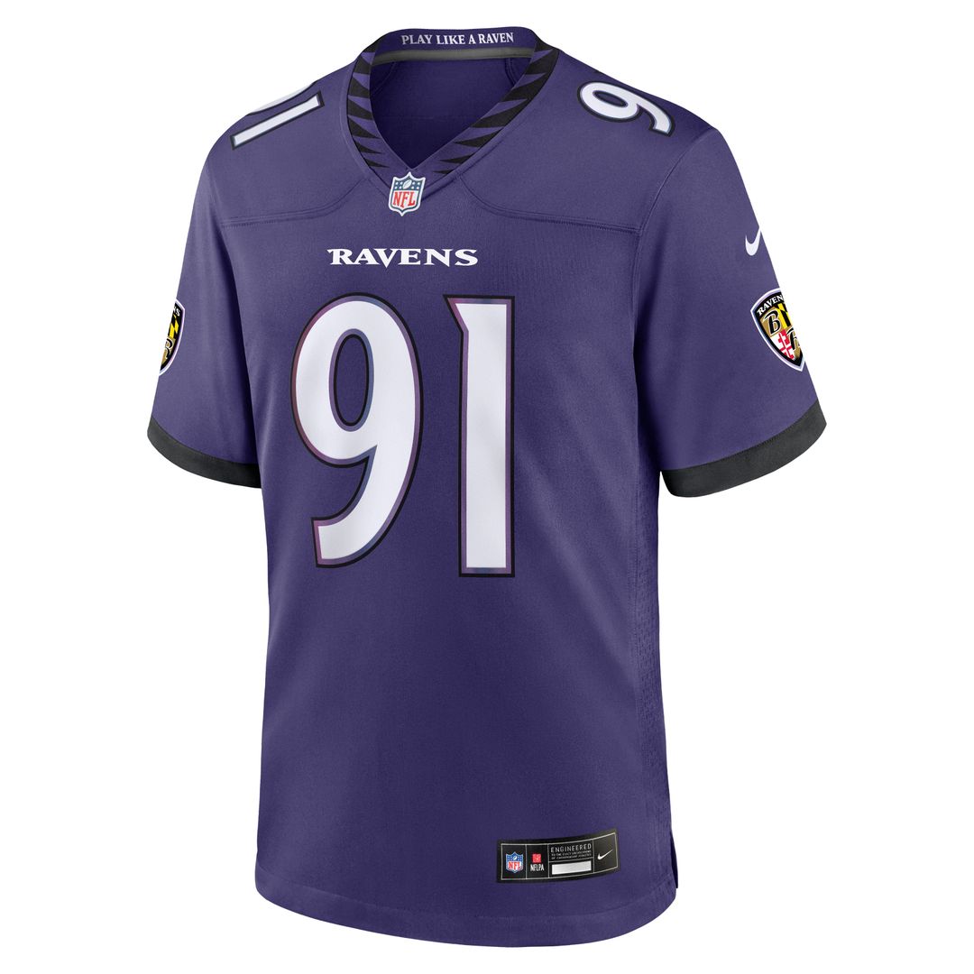 Trey Hendrickson Baltimore Ravens Nike Purple Team Game Jersey