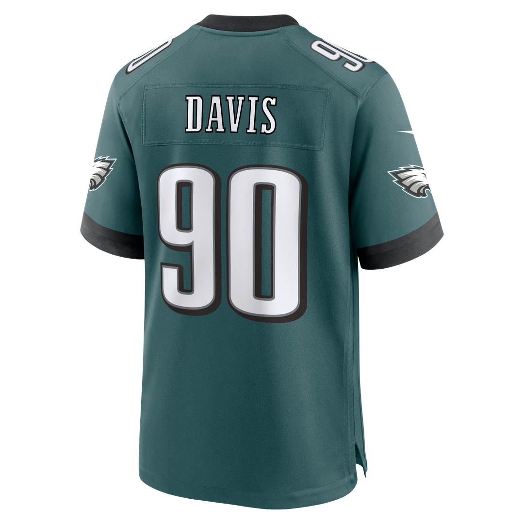Jordan Davis Philadelphia Eagles Nike Midnight Green Team Game Jersey