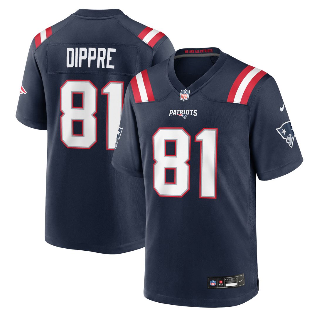 CJ Dippre New England Patriots Nike Navy Team Game Jersey