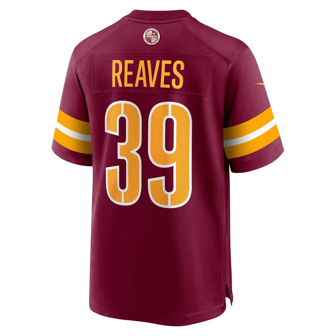Jeremy Reaves Washington Commanders Nike Burgundy Game Jersey