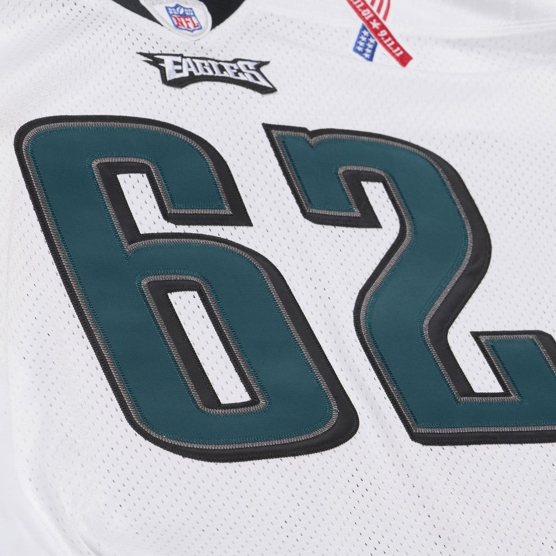 Jason Kelce Philadelphia Eagles Mitchell & Ness White 2011 Authentic Throwback Jersey