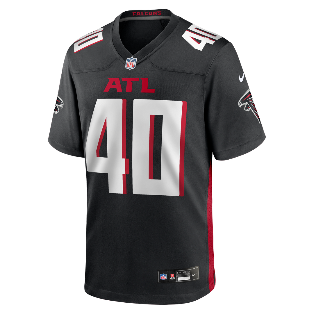 JD Bertrand Atlanta Falcons Nike Black Team Game Jersey