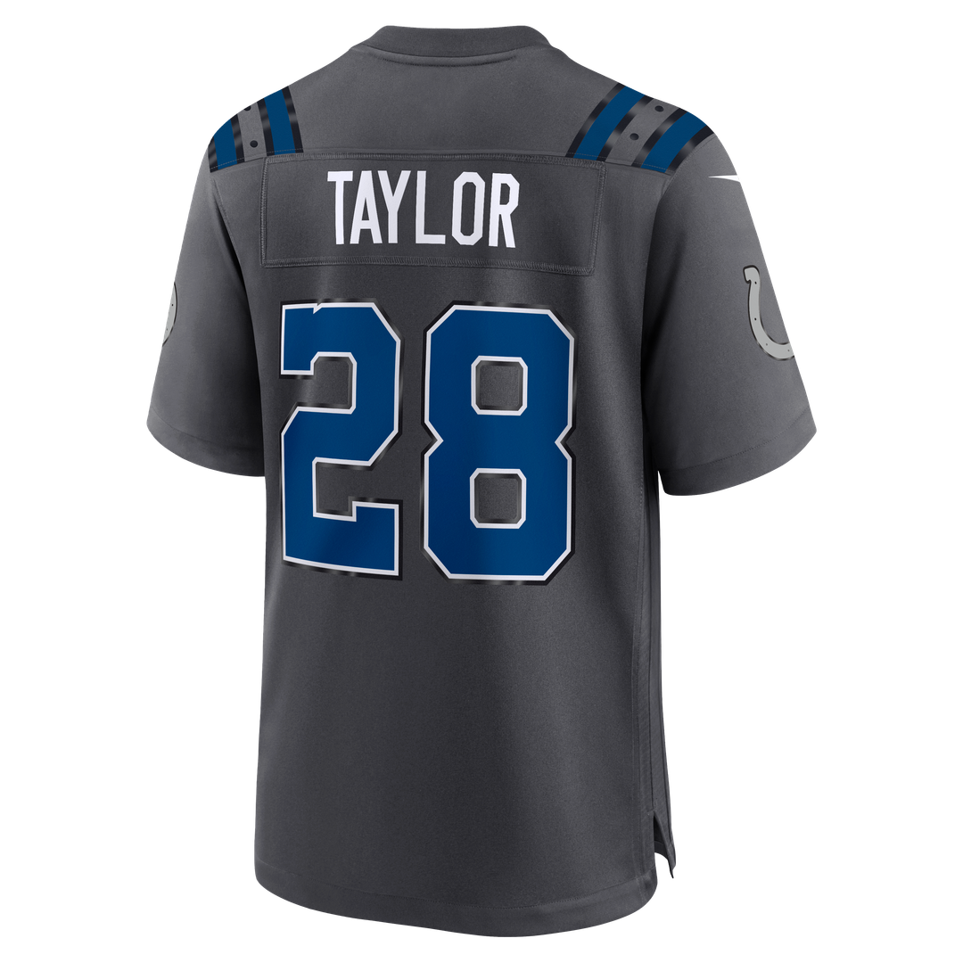 Jonathan Taylor Indianapolis Colts Nike Anthracite 2026 Rivalries Collection Game Jersey