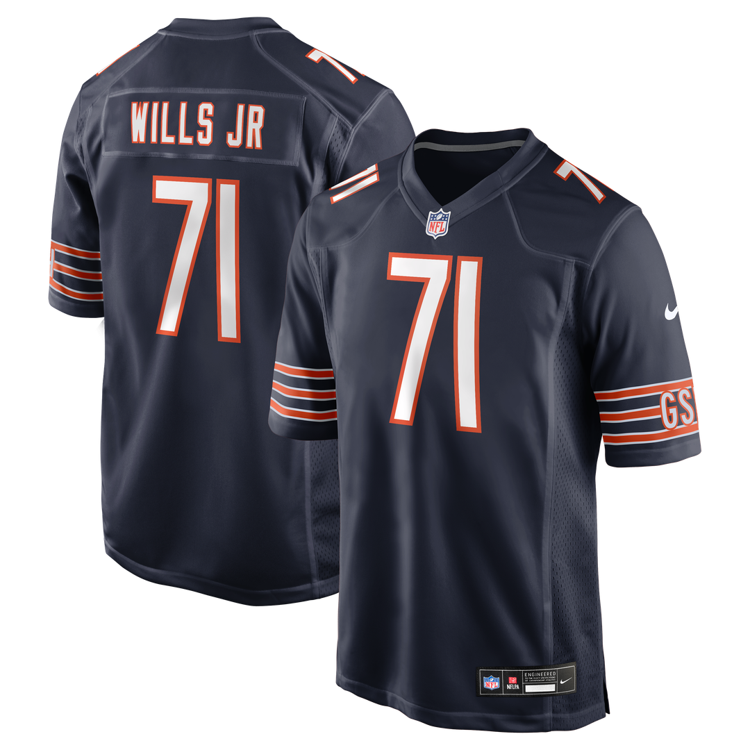 Jedrick Wills Jr. Chicago Bears Nike Navy Team Game Jersey