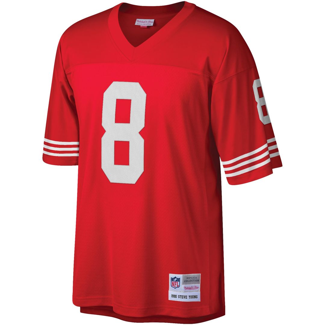 Steve Young San Francisco 49ers Mitchell & Ness Scarlet Legacy Replica Jersey
