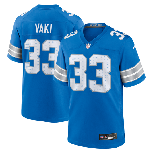 Sione Vaki Detroit Lions Nike Blue Team Game Jersey