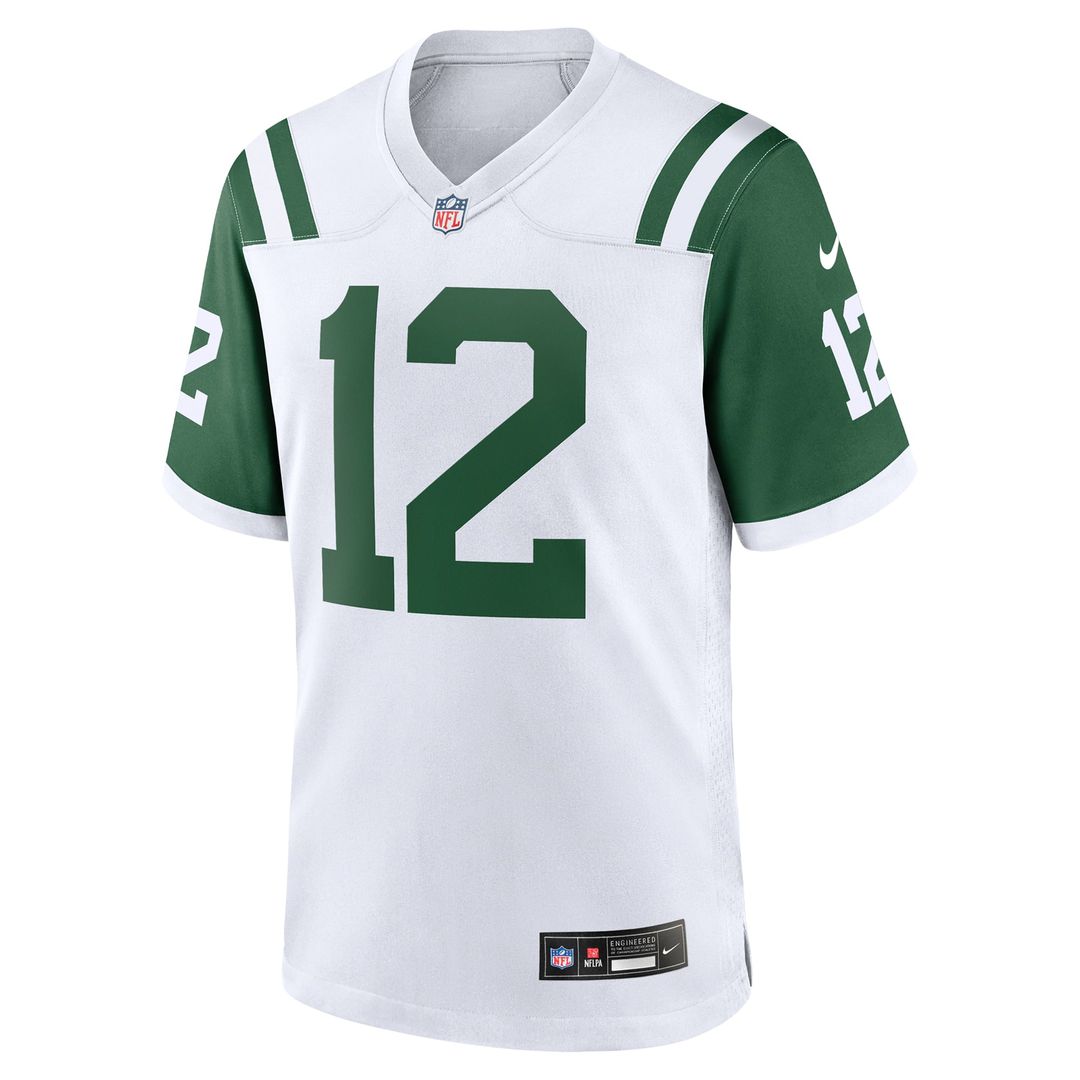 Joe Namath New York Jets Nike White Classic Alternate Retired Player Game Jersey