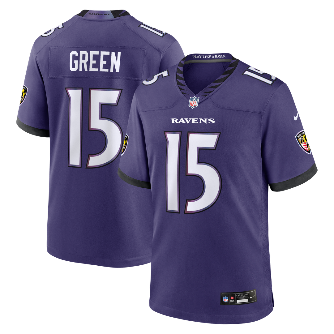 Mike Green Baltimore Ravens Nike Purple Team Game Jersey