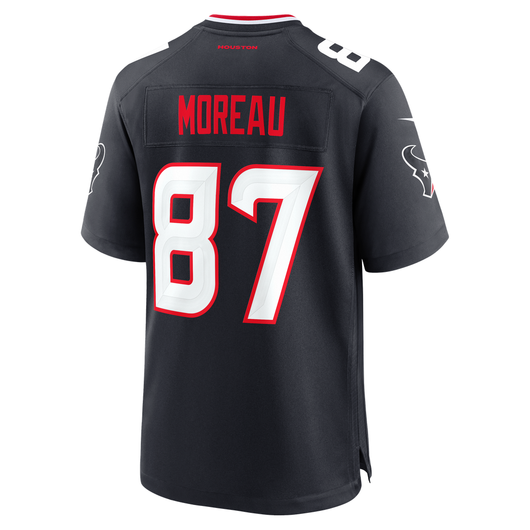 Foster Moreau Houston Texans Nike Navy Team Game Jersey