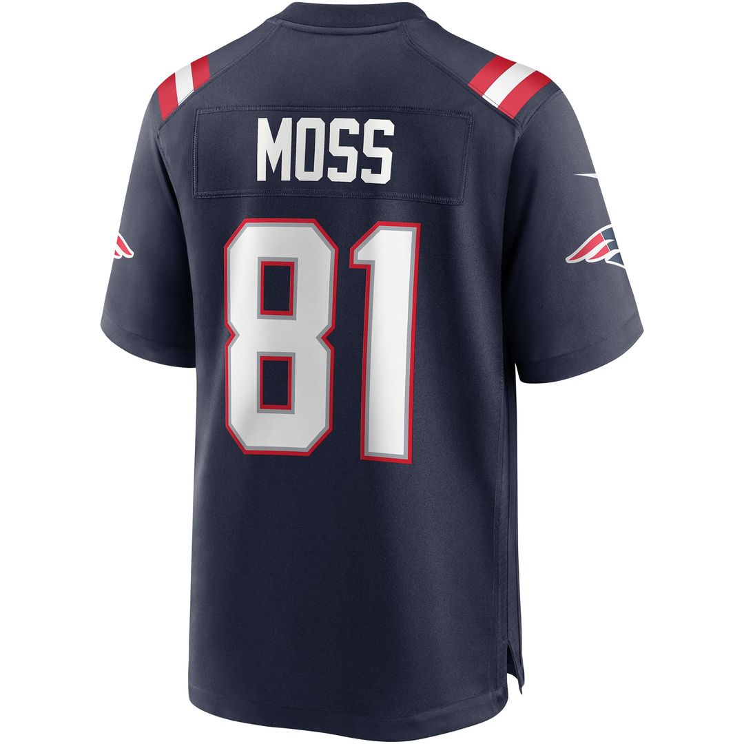Randy Moss New England Patriots Nike Navy Game Retired Player Jersey