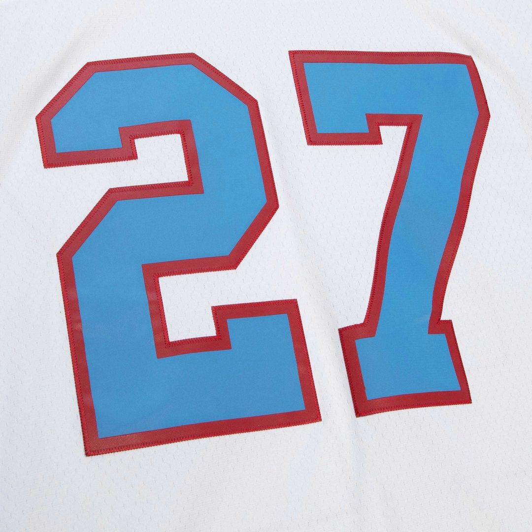 Eddie George Tennessee Oilers Mitchell & Ness White Legacy Replica Jersey