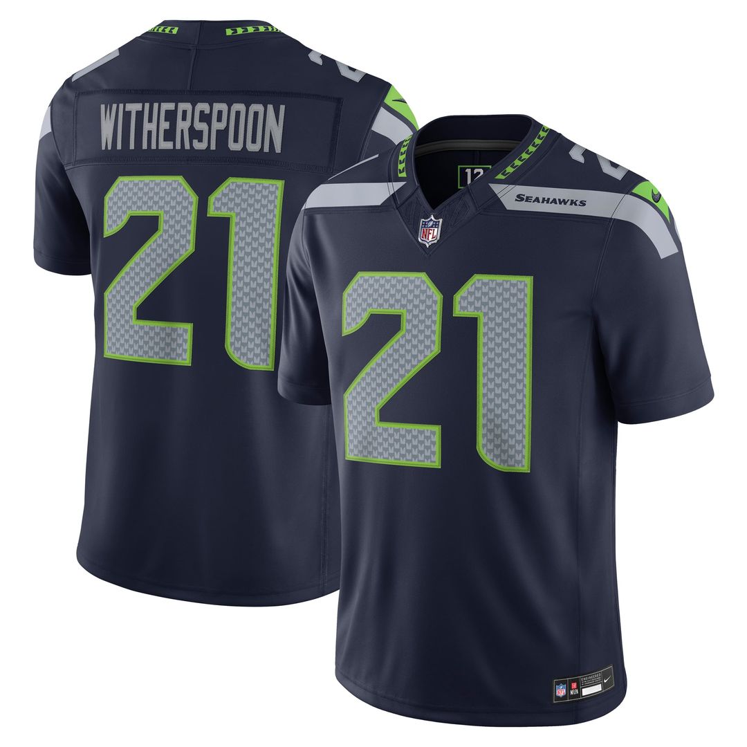 Devon Witherspoon Seattle Seahawks Nike College Navy Team Vapor F.U.S.E. Stitched Limited Jersey
