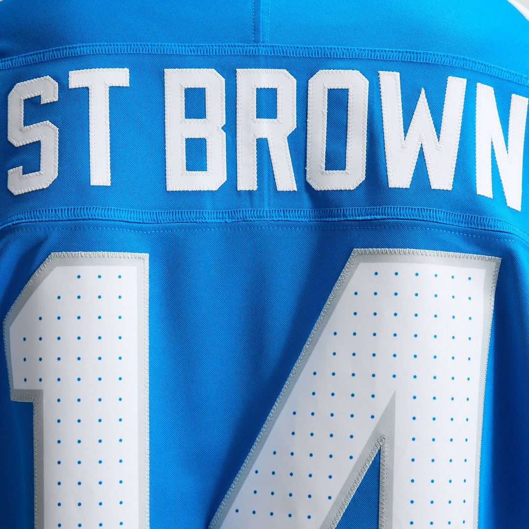 Amon-Ra St. Brown Detroit Lions Nike White Vapor F.U.S.E. Stitched Limited Jersey