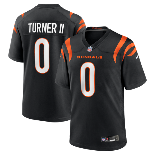 DJ Turner II Cincinnati Bengals Nike Black Team Game Jersey