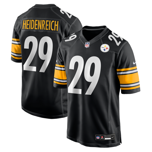 Eli Heidenreich Pittsburgh Steelers Nike Black Team Game Jersey