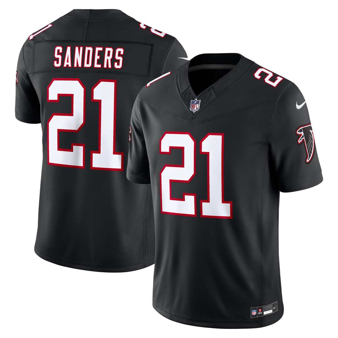 Deion Sanders Atlanta Falcons Nike Black Alternate Throwback Vapor F.U.S.E. Stitched Retired Limited Jersey