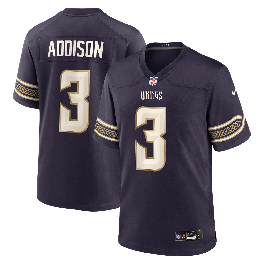 Jordan Addison Minnesota Vikings Nike Purple 2026 Rivalries Collection Game Jersey