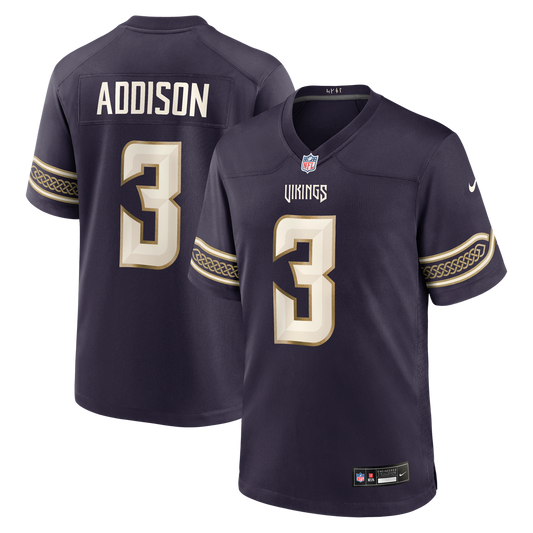 Jordan Addison Minnesota Vikings Nike Purple 2026 Rivalries Collection Game Jersey