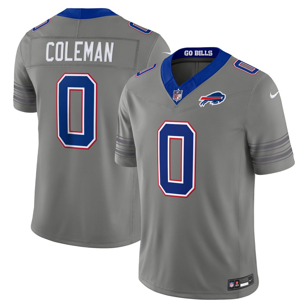 Keon Coleman Buffalo Bills Nike Gray Nickel City Vapor F.U.S.E. Stitched Limited Jersey