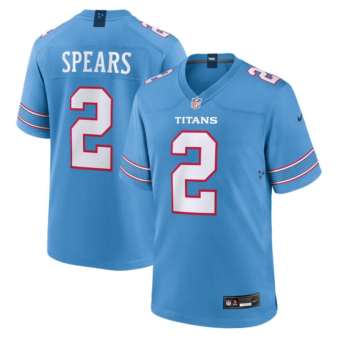 Tyjae Spears Tennessee Titans Nike Light Blue Game Jersey