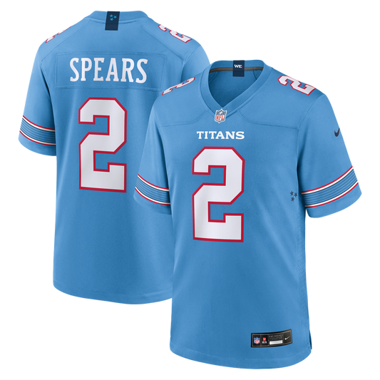 Tyjae Spears Tennessee Titans Nike Light Blue Game Jersey