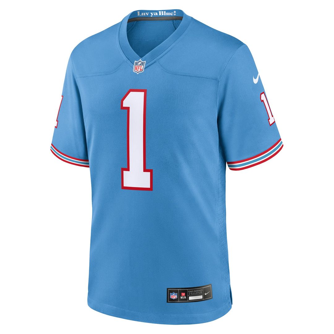 Warren Moon Tennessee Titans Nike Light Blue Retired Player Alternate Game Jersey