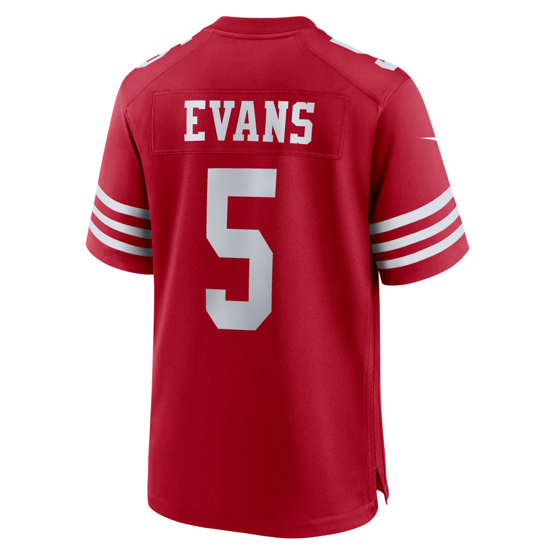Mike Evans San Francisco 49ers Nike Scarlet 80th Anniversary Game Jersey