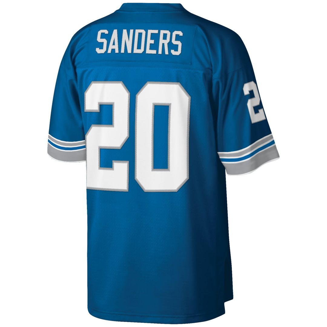 Barry Sanders Detroit Lions Mitchell & Ness Blue Big & Tall 1996 Retired Player Replica Jersey