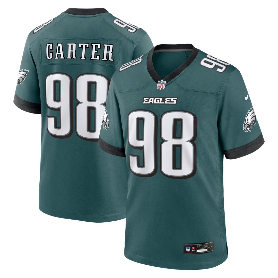 Jalen Carter Philadelphia Eagles Nike Midnight Green Team Game Jersey