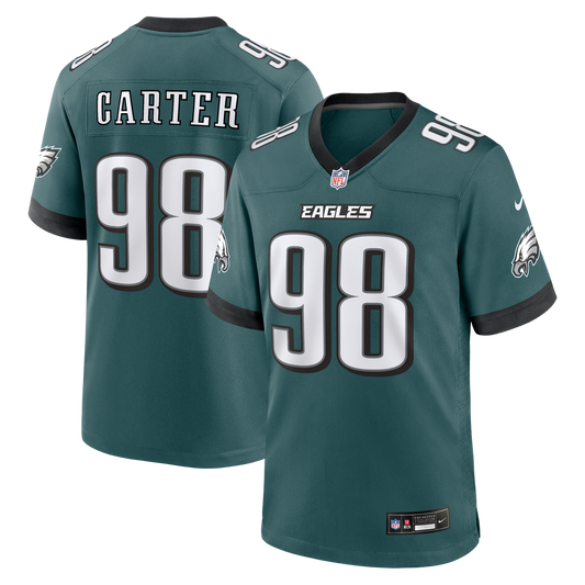 Jalen Carter Philadelphia Eagles Nike Midnight Green Team Game Jersey