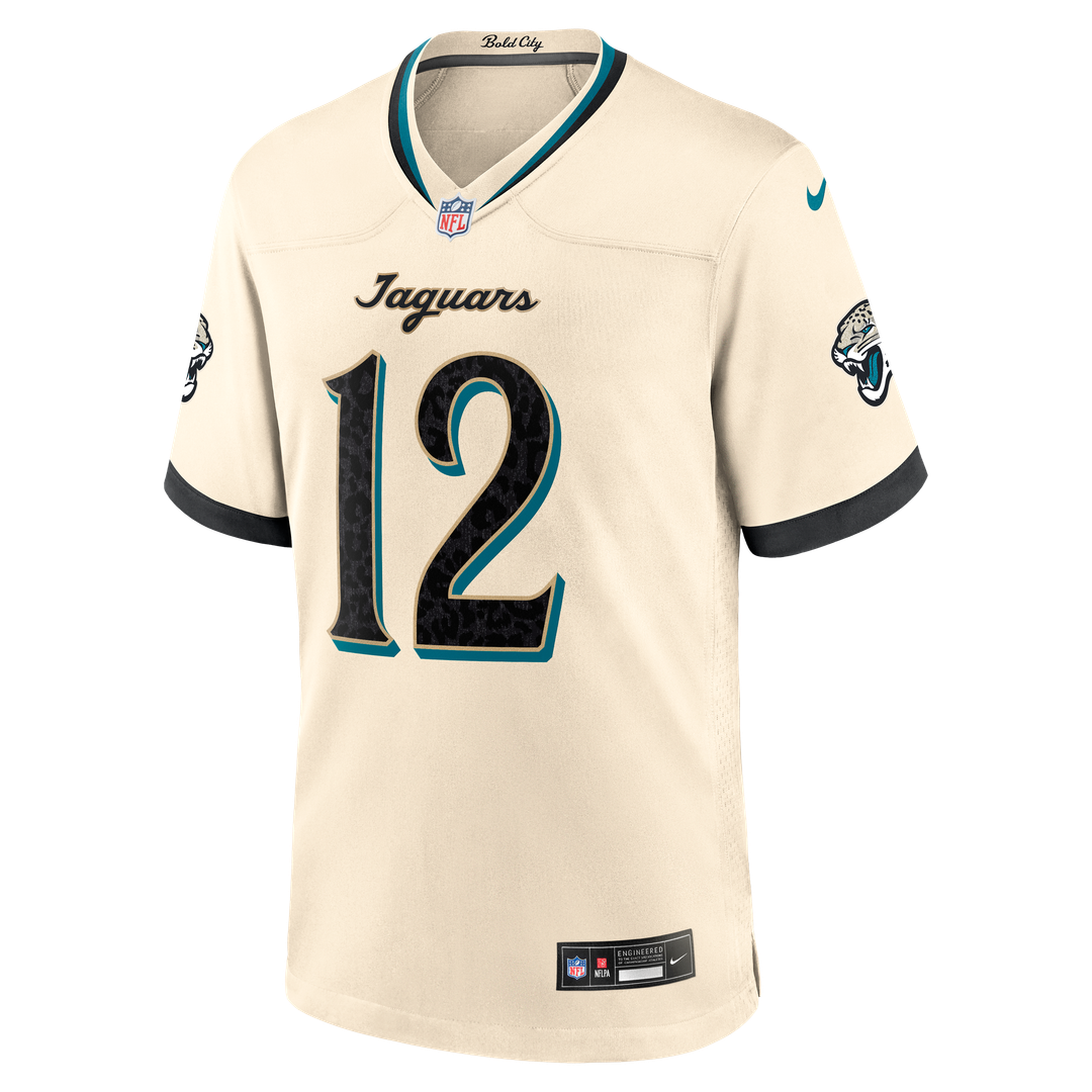 Travis Hunter Jacksonville Jaguars Nike Natural 2026 Rivalries Collection Game Jersey