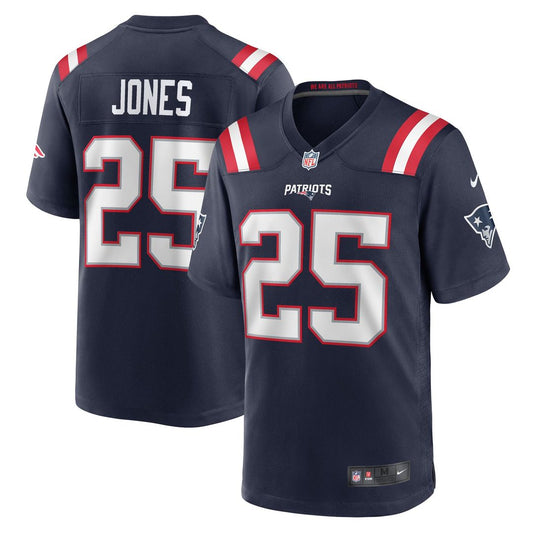 Marcus Jones New England Patriots Nike Navy Game Player Jersey