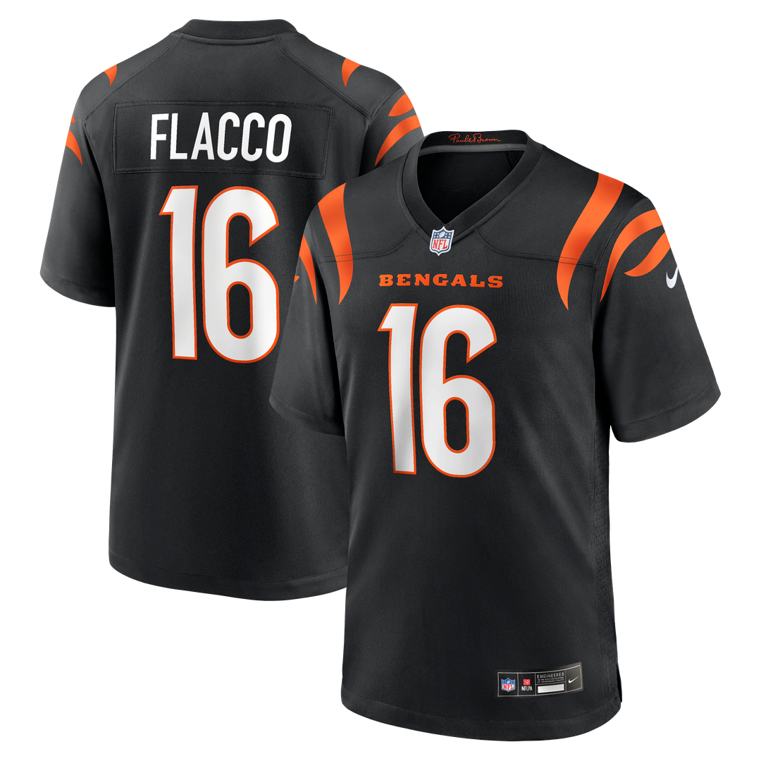 Joe Flacco Cincinnati Bengals Nike Black Team Game Jersey