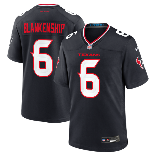Reed Blankenship Houston Texans Nike Navy Team Game Jersey