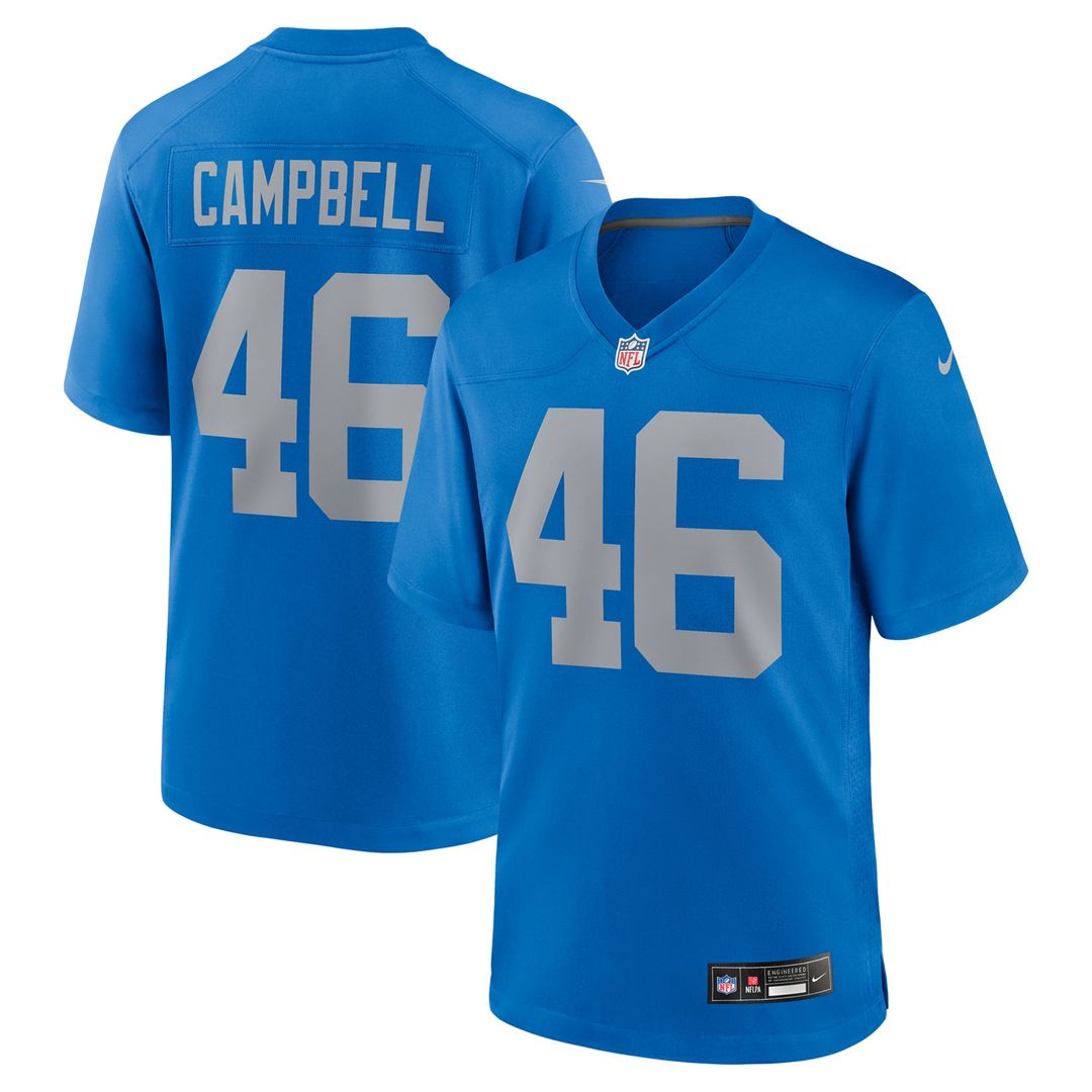 Jack Campbell Detroit Lions Nike Blue Alternate Game Jersey