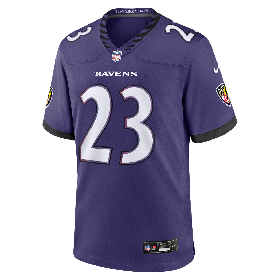 Adam Randall Baltimore Ravens Nike Purple Team Game Jersey