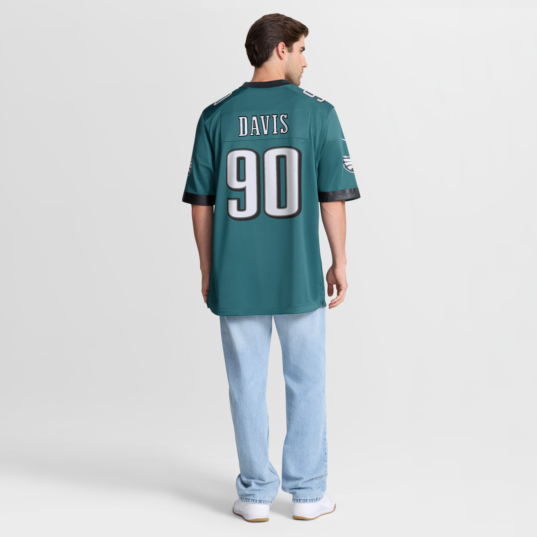Jordan Davis Philadelphia Eagles Nike Midnight Green Team Game Jersey