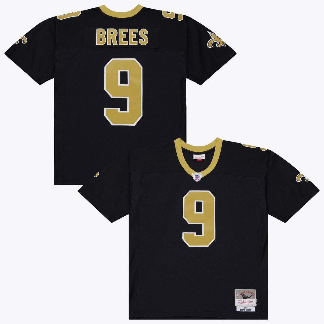 Drew Brees New Orleans Saints Mitchell & Ness Black 2009 Legacy Jersey