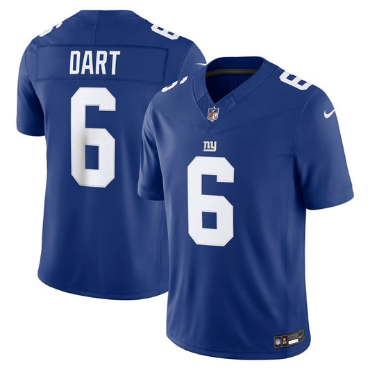 Jaxson Dart New York Giants Nike Royal Team Vapor F.U.S.E. Stitched Limited Jersey