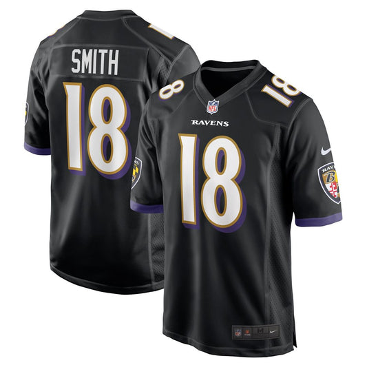 Roquan Smith Baltimore Ravens Nike Black Alternate Game Jersey