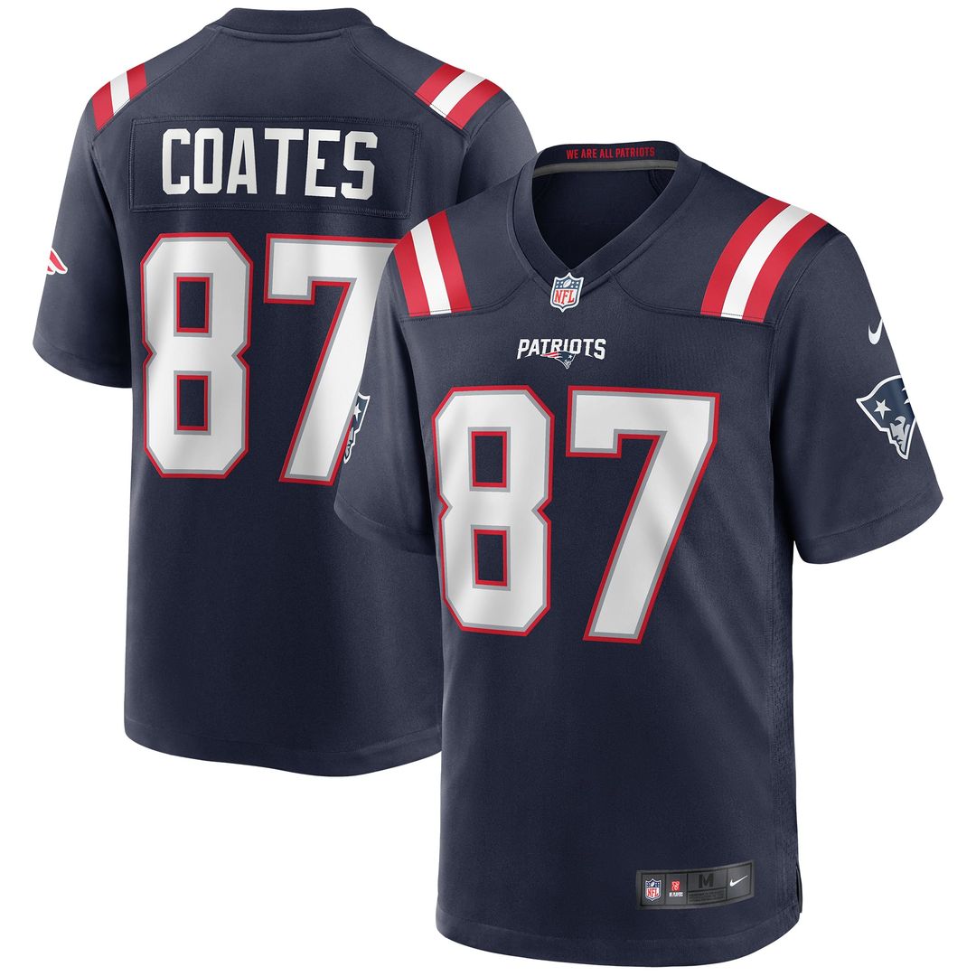 Ben Coates New England Patriots Nike Navy Game Retired Player Jersey