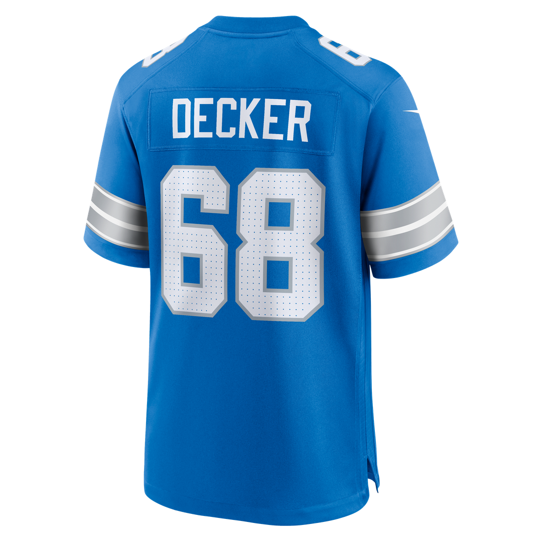Taylor Decker Detroit Lions Nike Blue Team Game Jersey