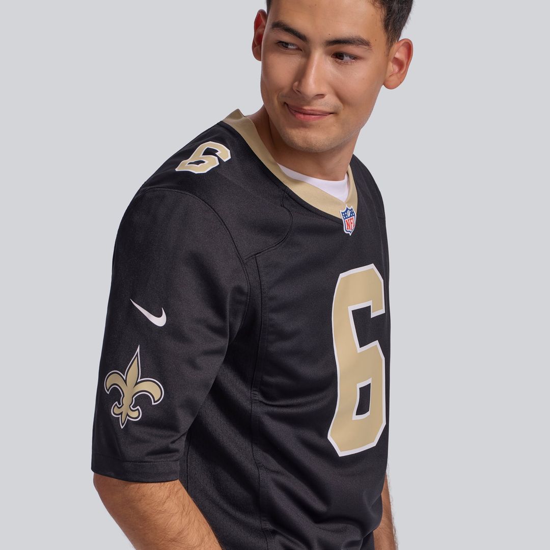 Tyler Shough New Orleans Saints Nike Black Game Jersey
